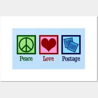 Peace Love Postage Stamps Posters and Art